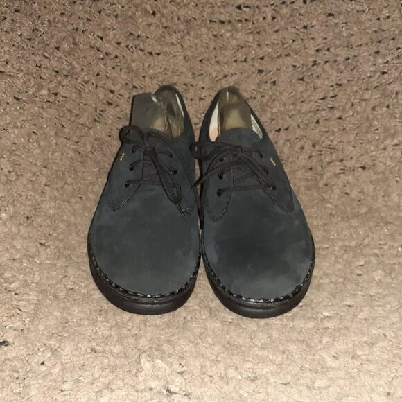FINN COMFORT-Black Nubuck Loafers-Lace-Up-Wedge Heel-Size 6 UK-8 US-Near Mint - Picture 3 of 8